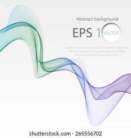 Abstract color wave design element 