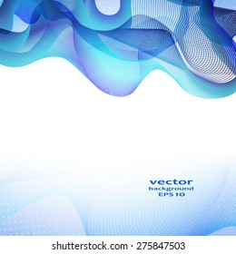 Abstract color wave design element. Vector illustration.