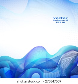 Abstract color wave design element. Vector illustration.