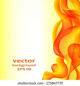 Abstract color wave design element. Vector illustration.