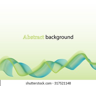 Abstract color wave design element. Vector illustration
