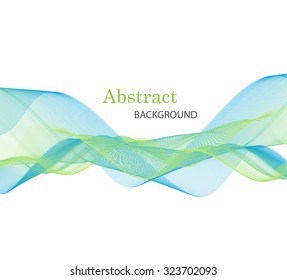 Abstract color wave design element. Vector illustration