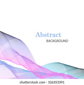 Abstract color wave design element. Vector illustration