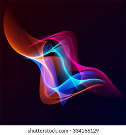 Abstract color wave design element.