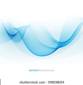 Elemento de diseño de onda de color abstracto. Ola azul.