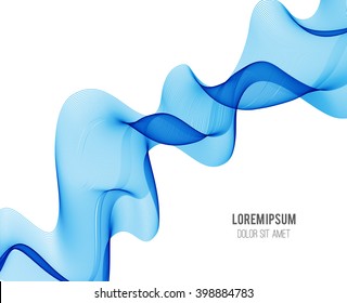 Abstract color wave design element. 