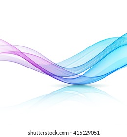 Abstract Color Wave Design Element. Blue And Purple Wave