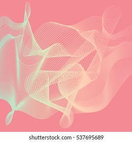 Abstract color wave design element. Colorful vector background. Blended gradient lines.