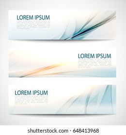 Abstract color wave design element with orange lighting effect. Blue line and wave.