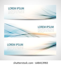 Abstract color wave design element with orange lighting effect. Blue line and wave.