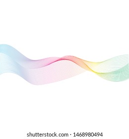 abstract color wave flow design element