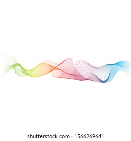 abstract color wave flow design element