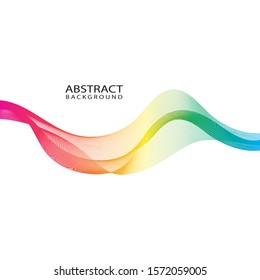 abstract color wave flow design element