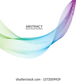 abstract color wave flow design element