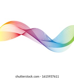 abstract color wave flow design element