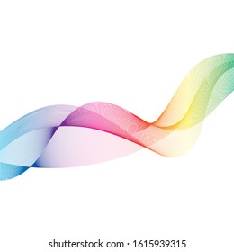 abstract color wave flow design element