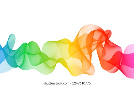 Abstract color wave flow. Vector illustration