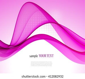 Abstract color wave image on a light background