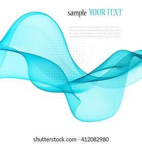 Abstract color wave image on a light background