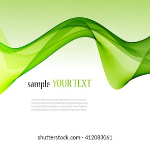 Abstract color wave image on a light background