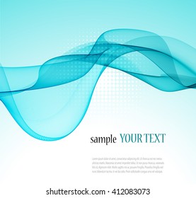 Abstract color wave image on a light background