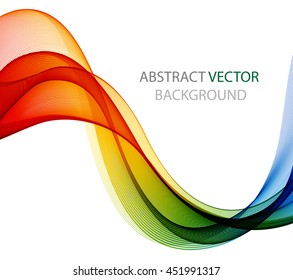 Abstract color wave image on a light background
