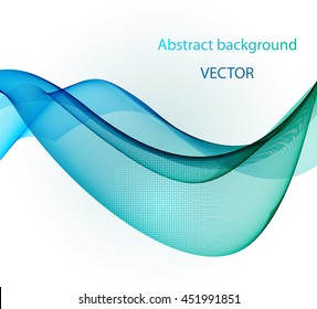 Abstract color wave image on a light background
