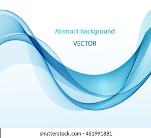 Abstract color wave image on a light background