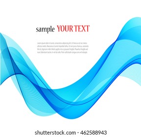 Abstract color wave image on a light background