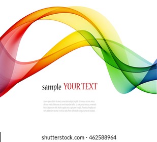 Abstract color wave image on a light background