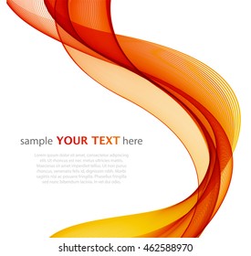 Abstract color wave image on a light background