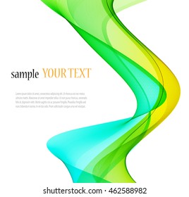 Abstract color wave image on a light background