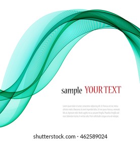 Abstract color wave image on a light background