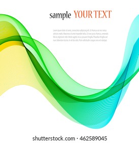 Abstract color wave image on a light background