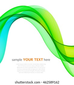 Abstract color wave image on a light background