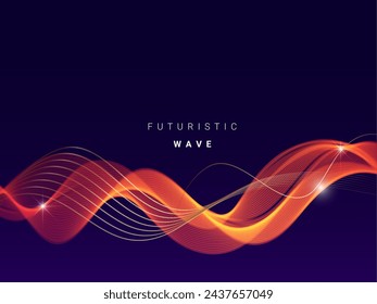 Abstract color wave lines elegant vector illustration background vector