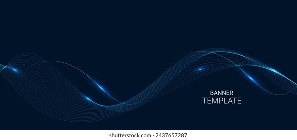 Abstract color wave lines elegant vector illustration background vector