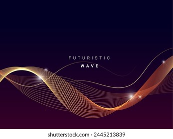 Abstract color wave lines elegant vector illustration background vector