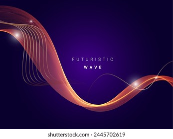 Líneas de onda de color Abstractas Vector de fondo de Ilustración vectorial elegante
