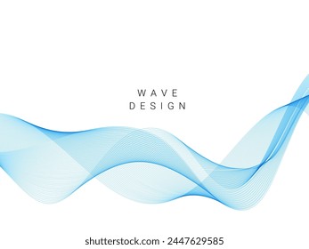 Abstract color wave lines elegant vector illustration background vector