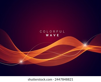 Abstract color wave lines elegant vector illustration background vector