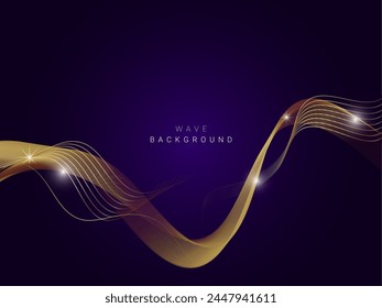 Abstract color wave lines elegant vector illustration background vector
