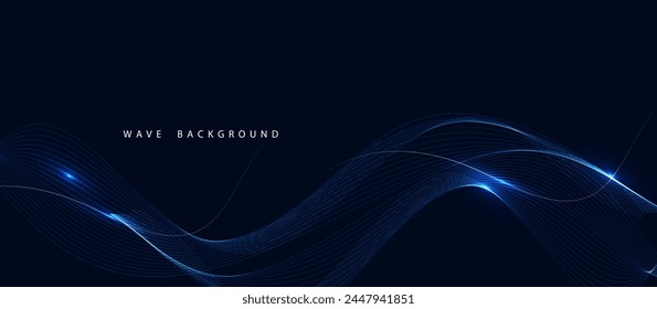 Abstract color wave lines elegant vector illustration background vector