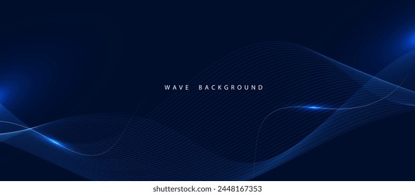 Líneas de onda de color Abstractas Vector de fondo de Ilustración vectorial elegante