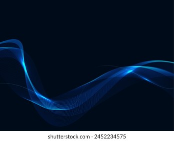 Abstract color wave lines elegant vector illustration background vector