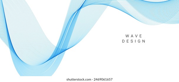 Abstract color wave lines elegant vector illustration background vector