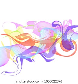 Abstract color wave movement