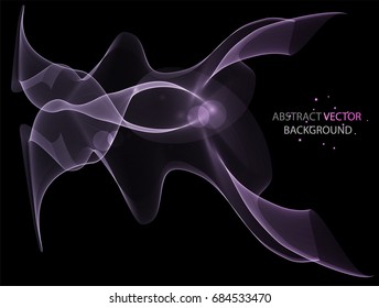 Abstract color wave on a black background