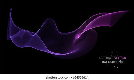 Abstract color wave on a black background