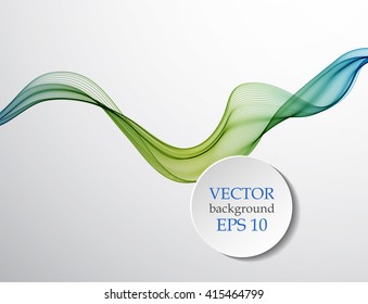 Abstract color wave on gray background